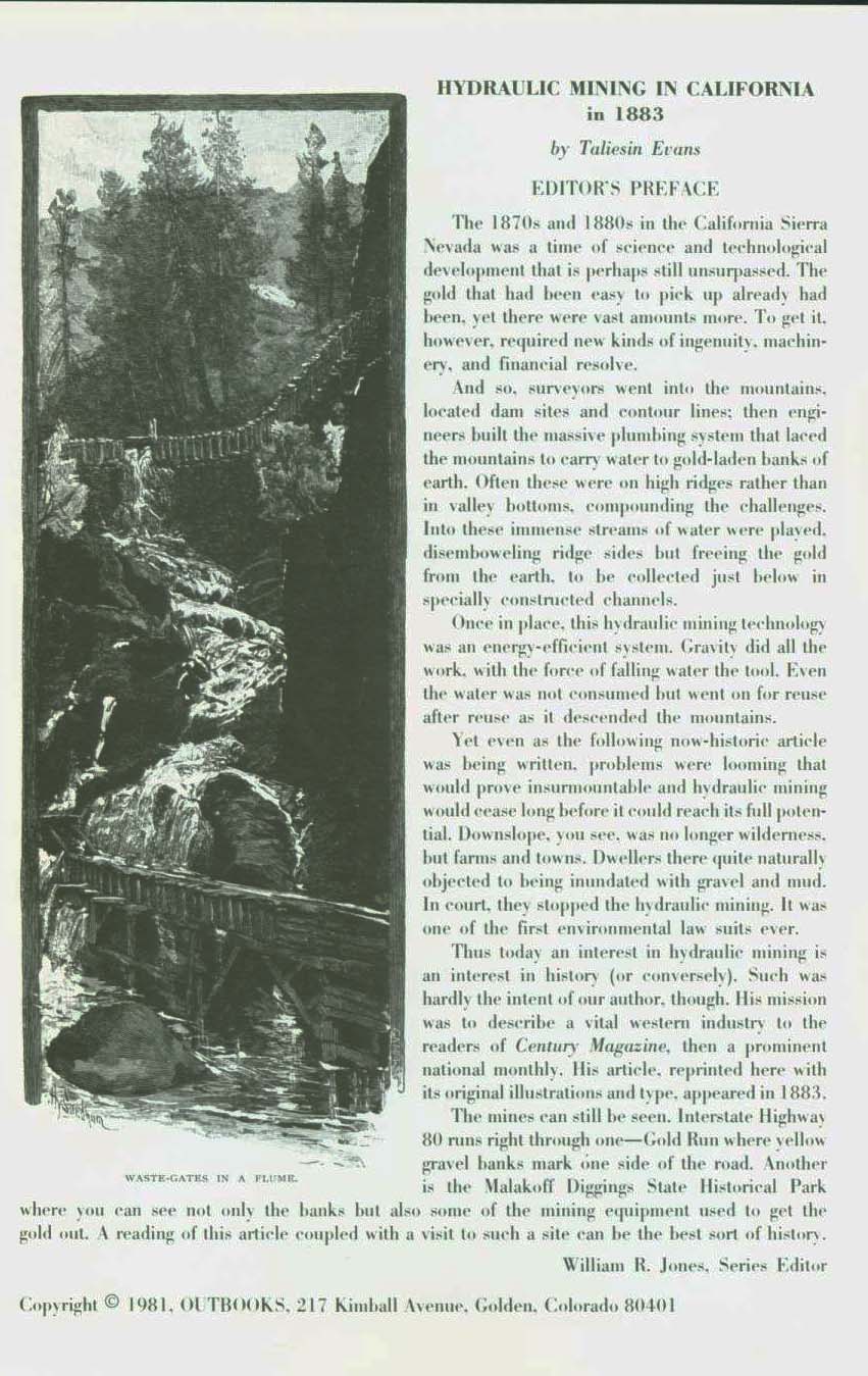 HYDRAULIC GOLD-MINING IN CALIFORNIA, 1883. vist0052a